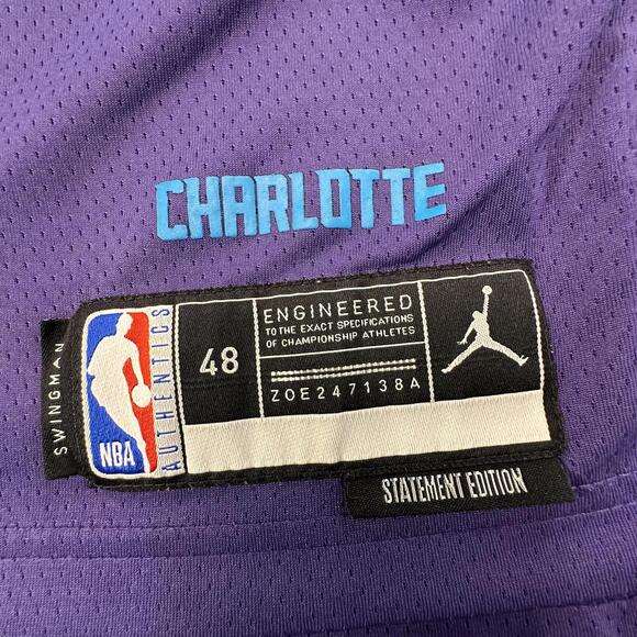 Charlotte Hornets NBA Statement Edition Basketball Jersey Large #368 - Picture 3 of 6